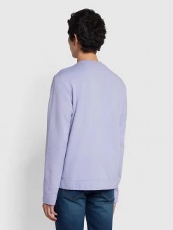 Farah NEW IN Cave Organic Cotton Crew Neck Sweatshirt In Dusty Lilac