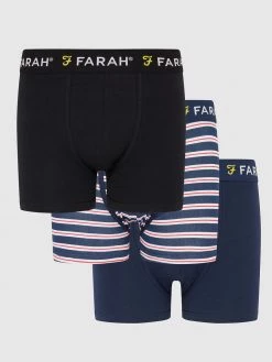 Farah Arkona 3 Pack Boxers In Assorted Colours Jeans