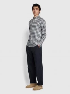 Farah Shannon Slim Fit Check Organic Cotton Shirt In Yale