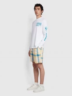 Farah O'Donnell Regular Fit Long Sleeve Organic Cotton T-Shirt In White 9 Farah O'Donnell Regular Fit Long Sleeve Organic Cotton T-Shirt In White