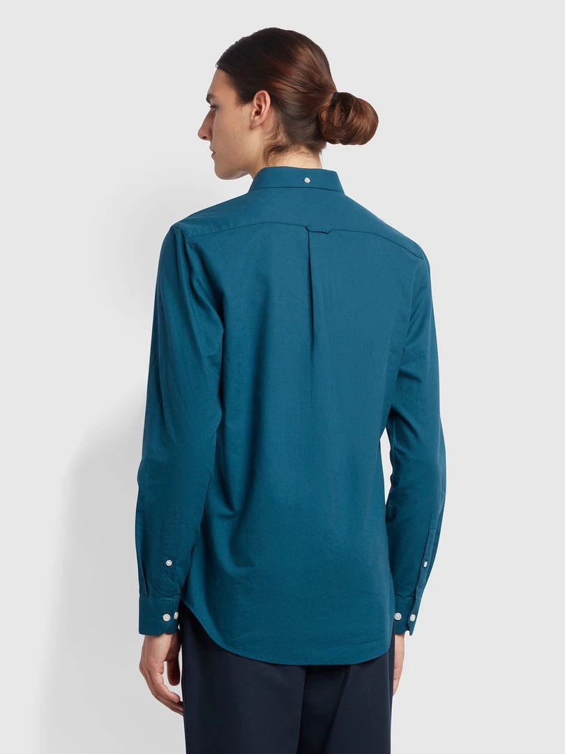 Farah CLOTHING Brewer Slim Fit Organic Cotton Oxford Shirt In Atlantic 6 Farah CLOTHING Brewer Slim Fit Organic Cotton Oxford Shirt In Atlantic