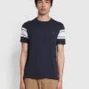Farah NEW IN Webber Slim Fit Short Sleeve T-Shirt In True Navy 1 Farah NEW IN Webber Slim Fit Short Sleeve T-Shirt In True Navy