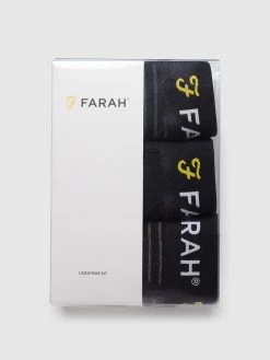 Farah Admirality 3 Pack Boxers In Black