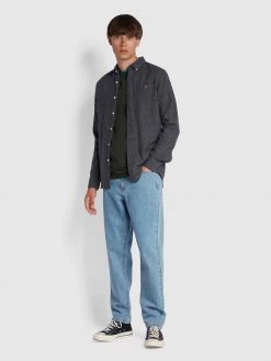 Farah Groves Slim Fit Organic Cotton Ringer T-Shirt In Evergreen T-Shirts