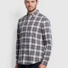 Farah Bushwick Check Shirt In Grey
